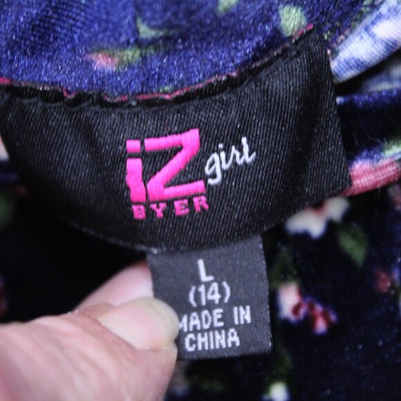 Iz Byer Kids Floral Dress - Black and Pink - Picture 10 of 10